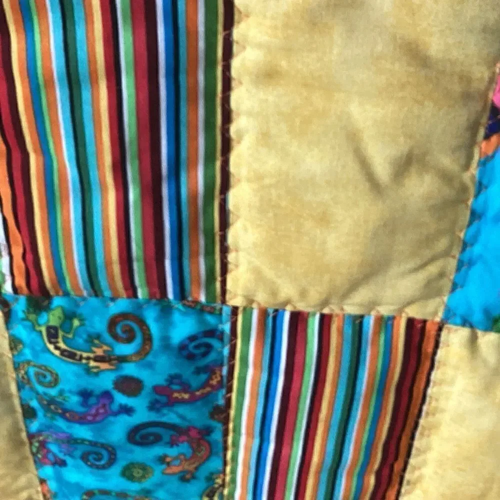 Hand Crafted Brights Fish and Reptile Children’s Quilt